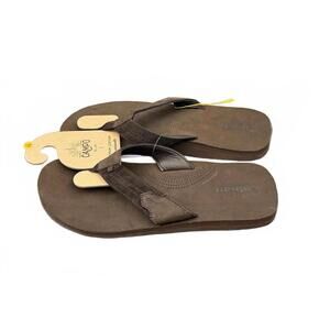 NEW COBIAN CAMPO DEL SOL Men's Lazo Brown Flip Flop Sandals  SIZE 8